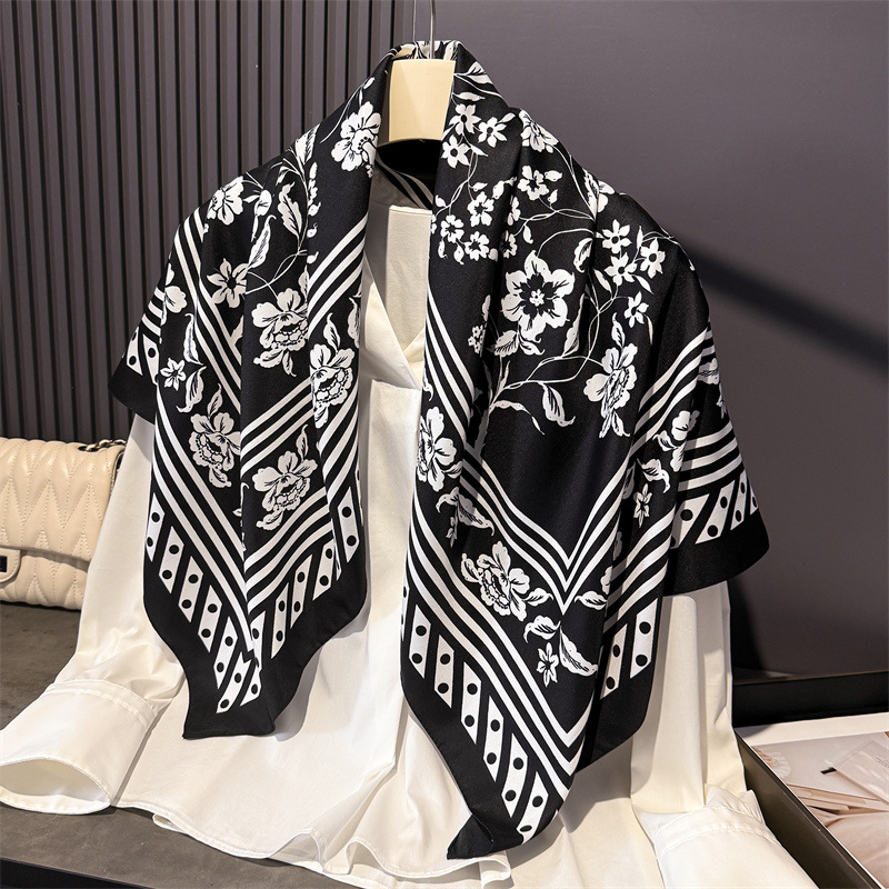 1pcs 90*90cm Floral Printed La - Bandana Cotton 评论和价格