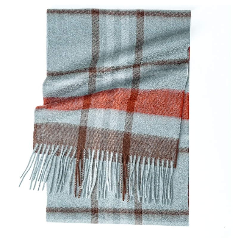 100% Cashmere Scarf   Plaid  W - Muffler Men Wool 评论和价格