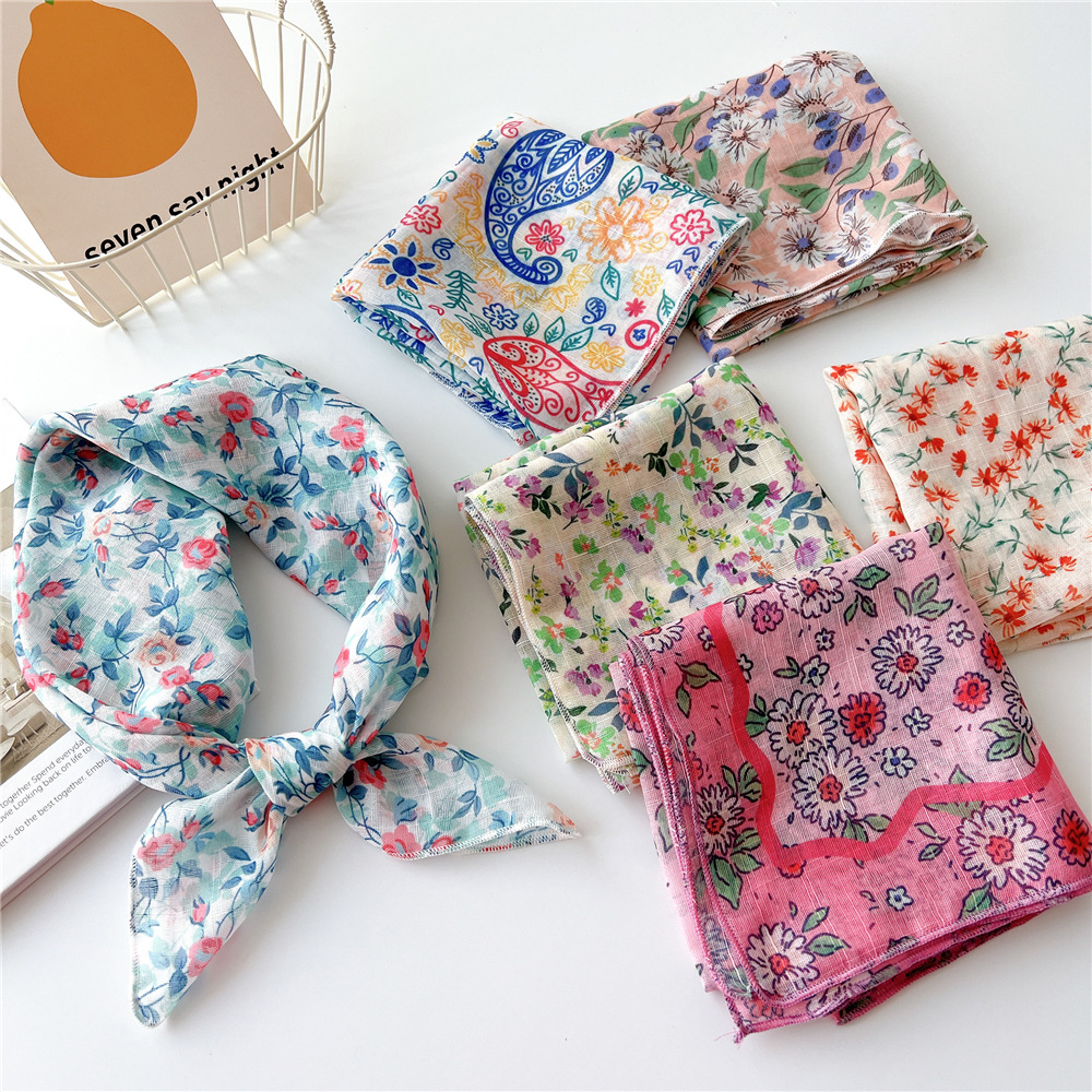 Spring Autumn Scarf Chic Fashi - Bandana Cotton 评论和价格