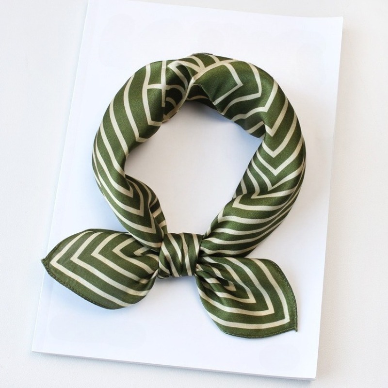 100% Pure Silk Scarf Women Hij - Silk Tie Striped 评论和价格