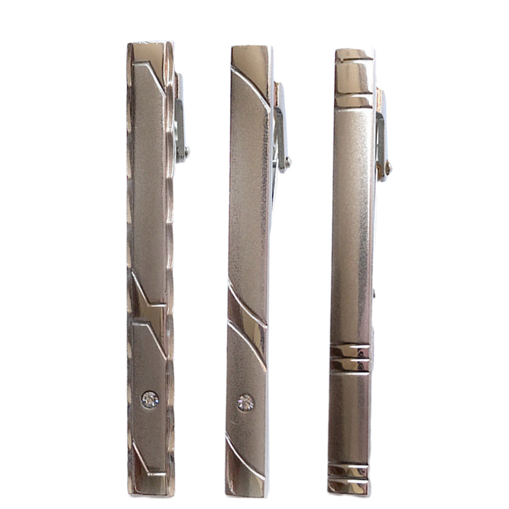 3Pcs Tie Clip Set Stainless St - Tie Bar Set Gift 评论和价格