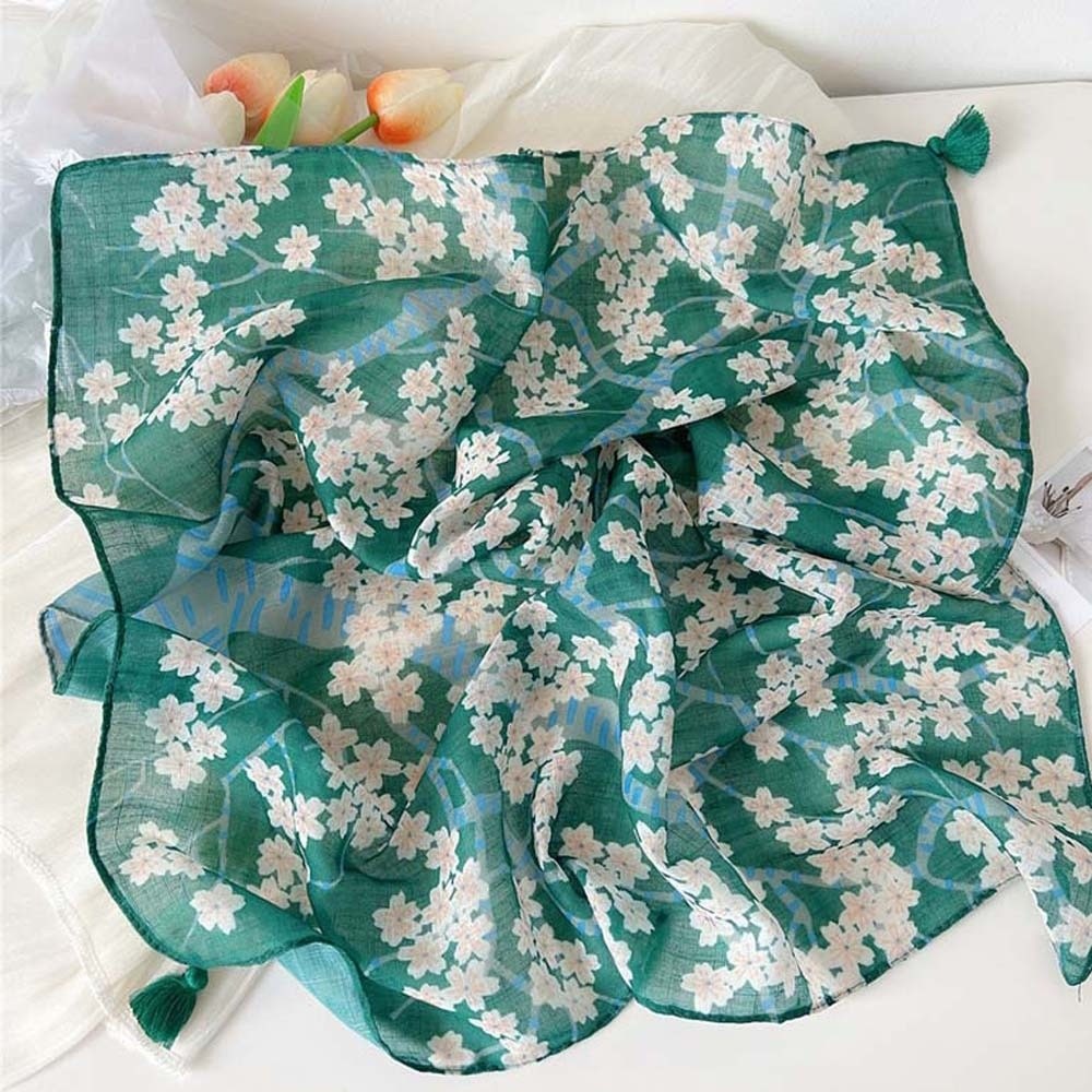 Neck Wrap Cotton-Linen Square  - Bandana Cotton 评论和价格