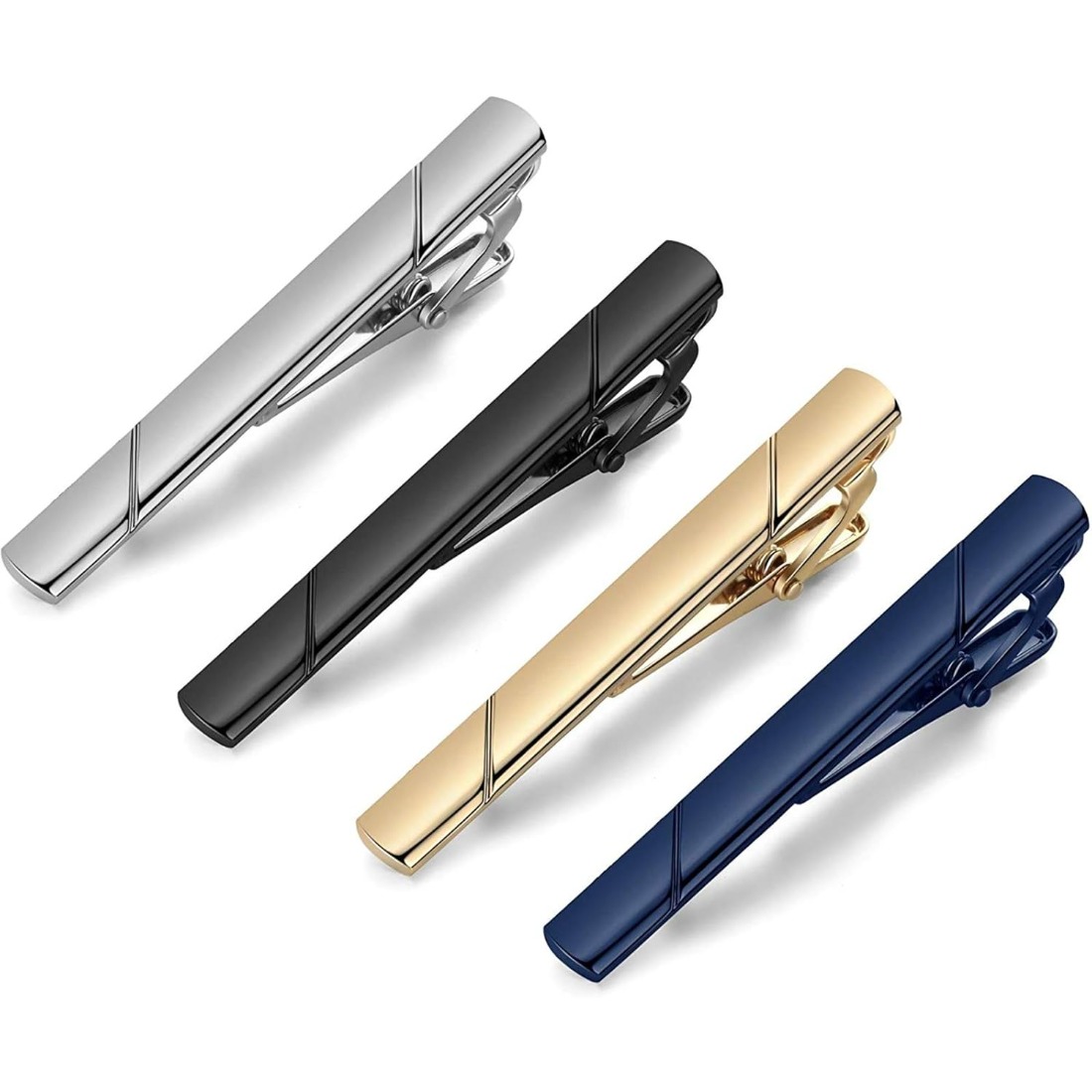 This men's polished metal tie  - Tie Bar Set Gift 评论和价格