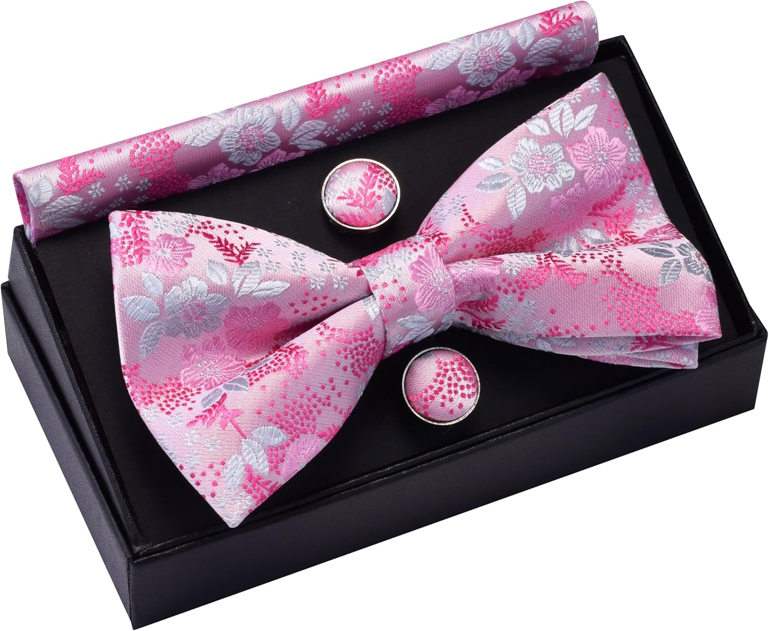 Floral Bow Tie & Handkerchief  - Bow Tie Pre Tied 评论和价格