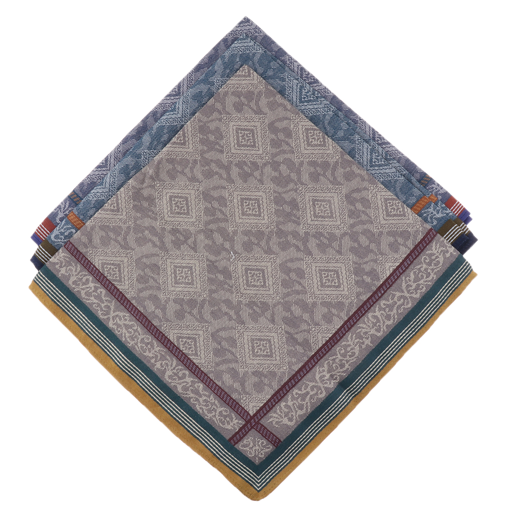 3pcs Classic Mens Plaid Handke - Handkerchief Cotton Men 评论和价格