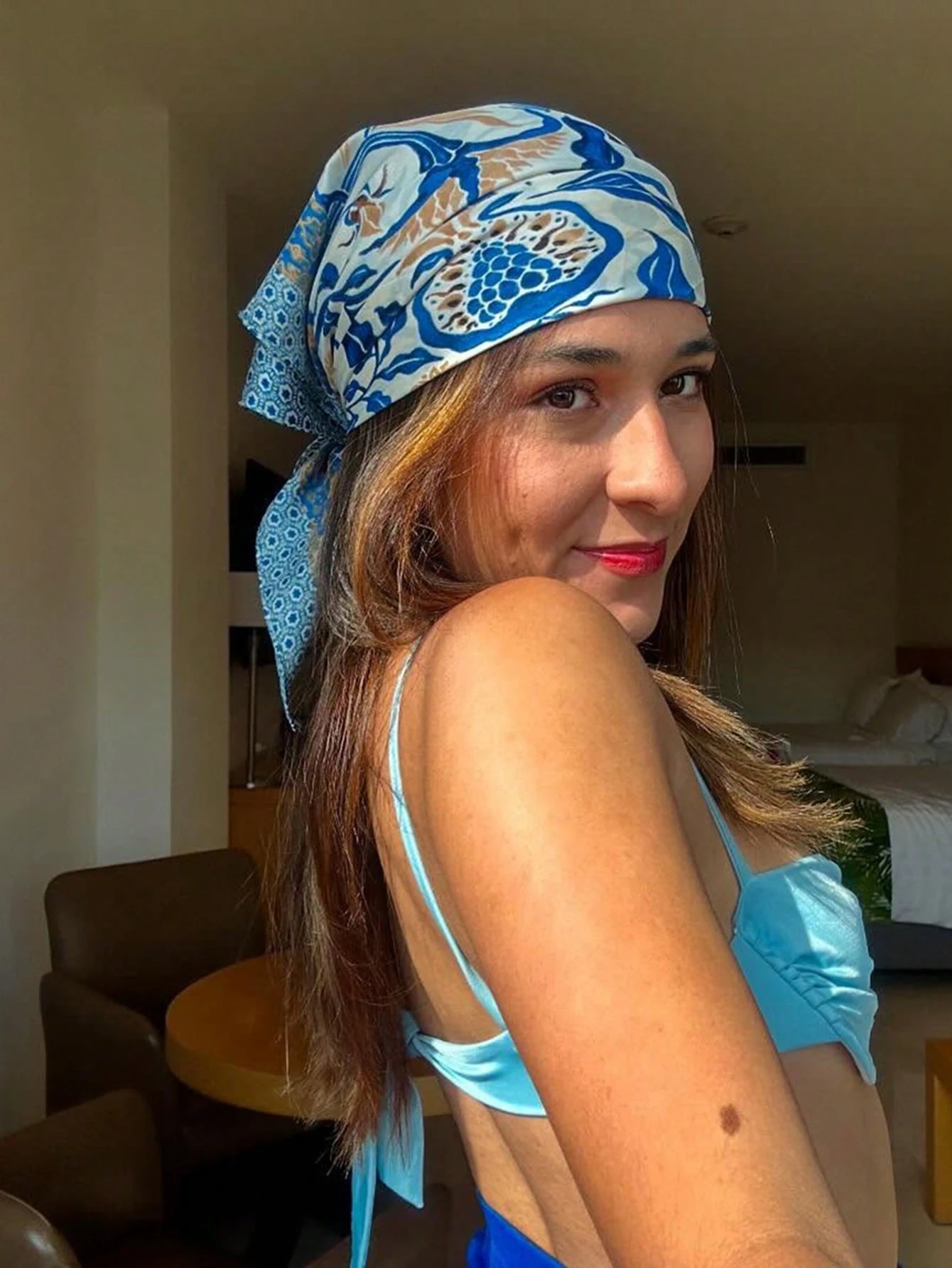 Luxury Brand Bohemia Print Squ - Silk Neck Scarf 评论和价格