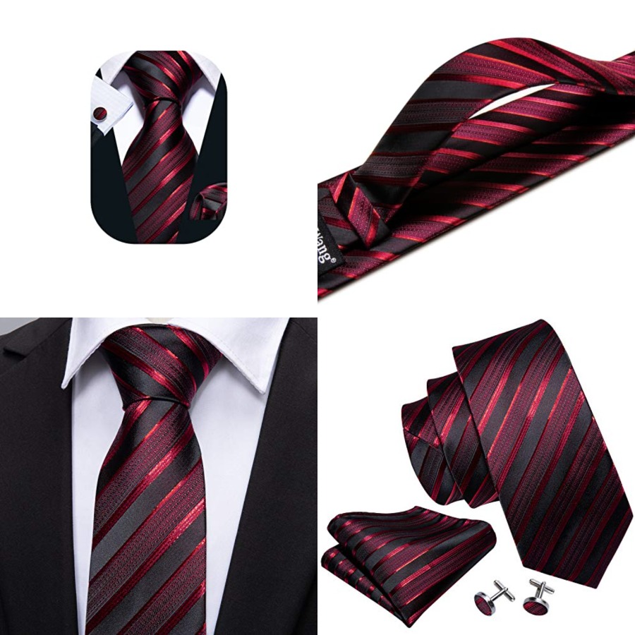 Tie Sets for Men Silk Stripe N - Silk Tie Striped 评论和价格