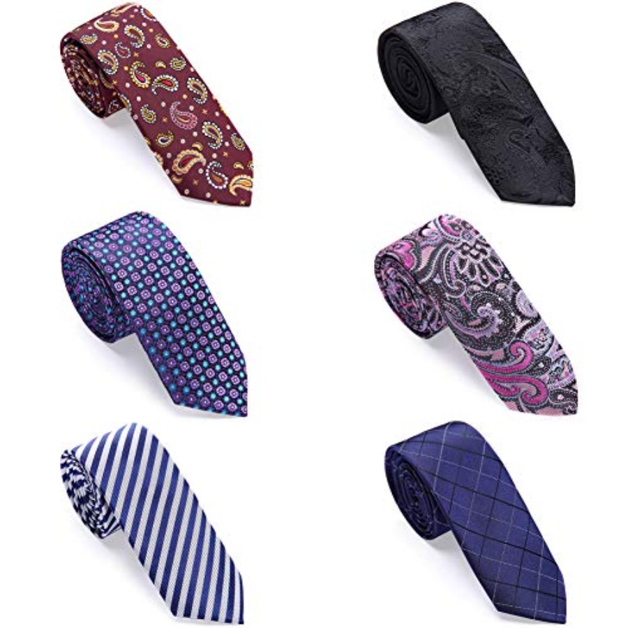 4 Packs Skinny Neckties for Me - Skinny Tie Men 评论和价格