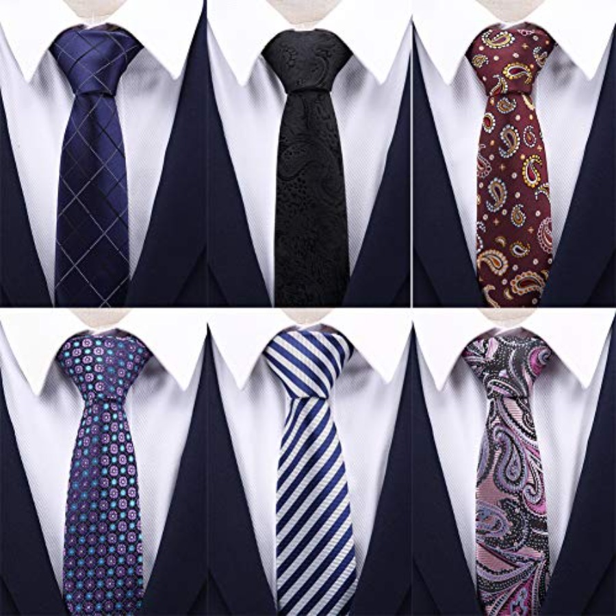 4 Packs Skinny Neckties for Me - Skinny Tie Men 评论和价格