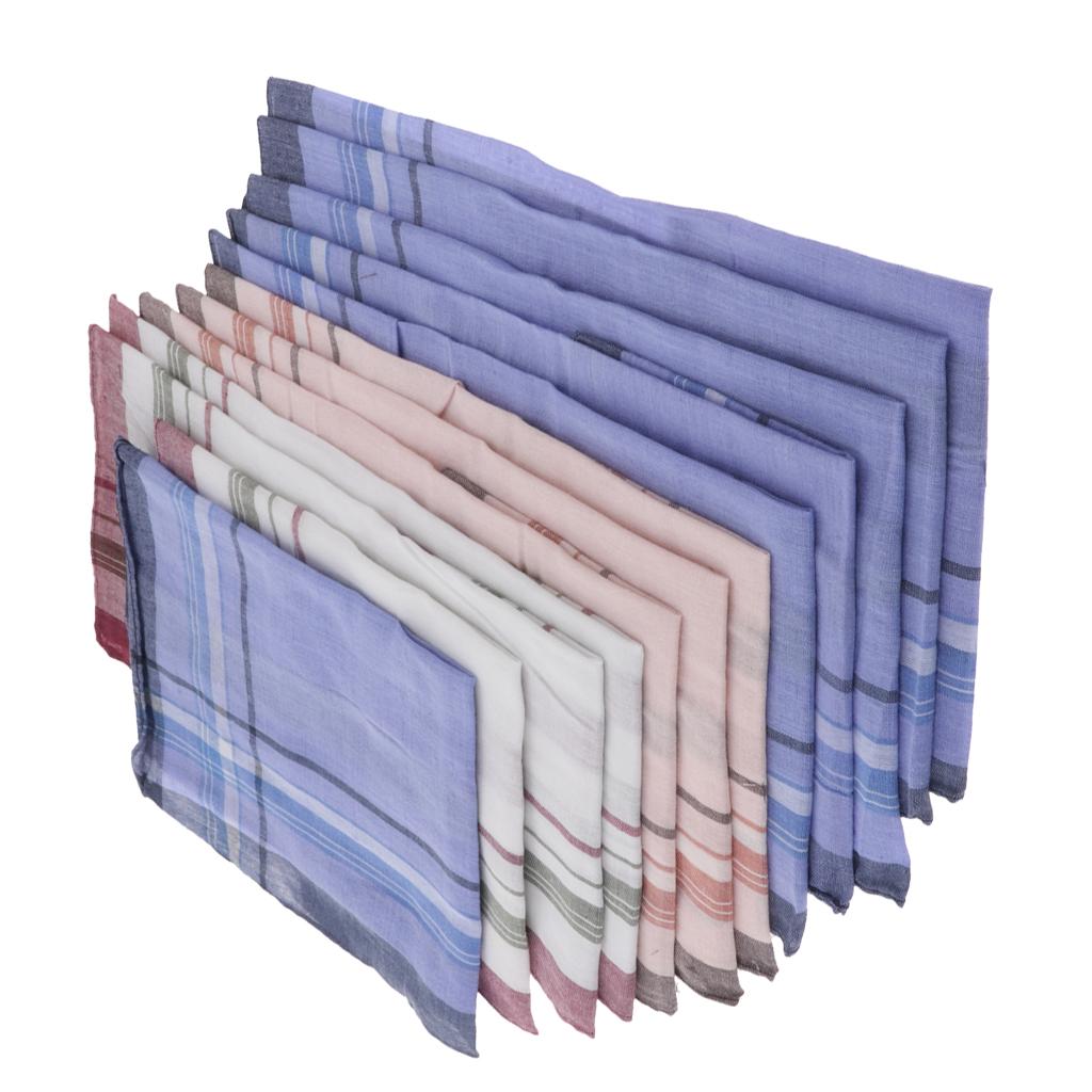 12 Pieces Men Assorted Cotton  - Handkerchief Cotton Men 评论和价格