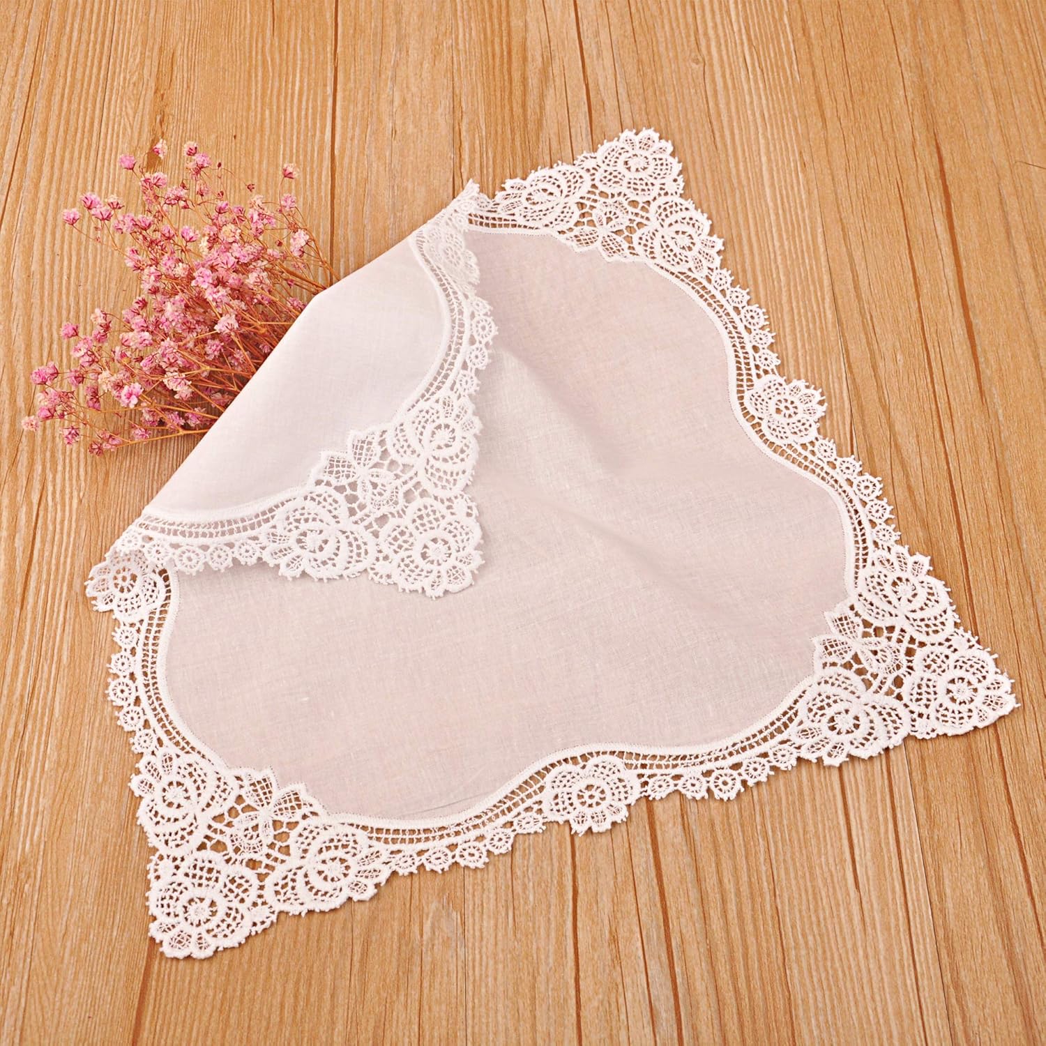 White Wedding Handkerchief Pur - Handkerchief Cotton Men 评论和价格