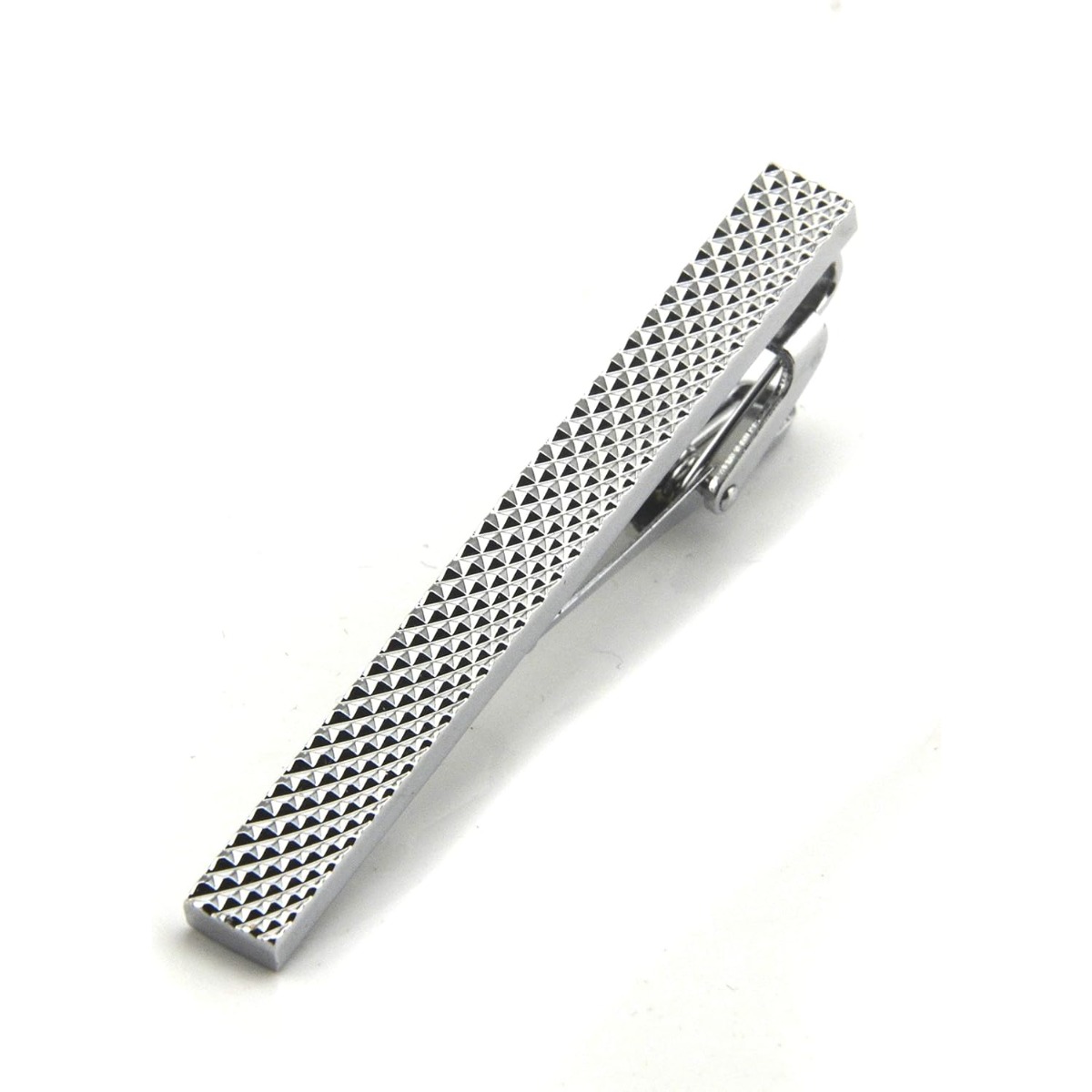 Set of 4 Silver Metal Necktie  - Tie Clip Silver 评论和价格