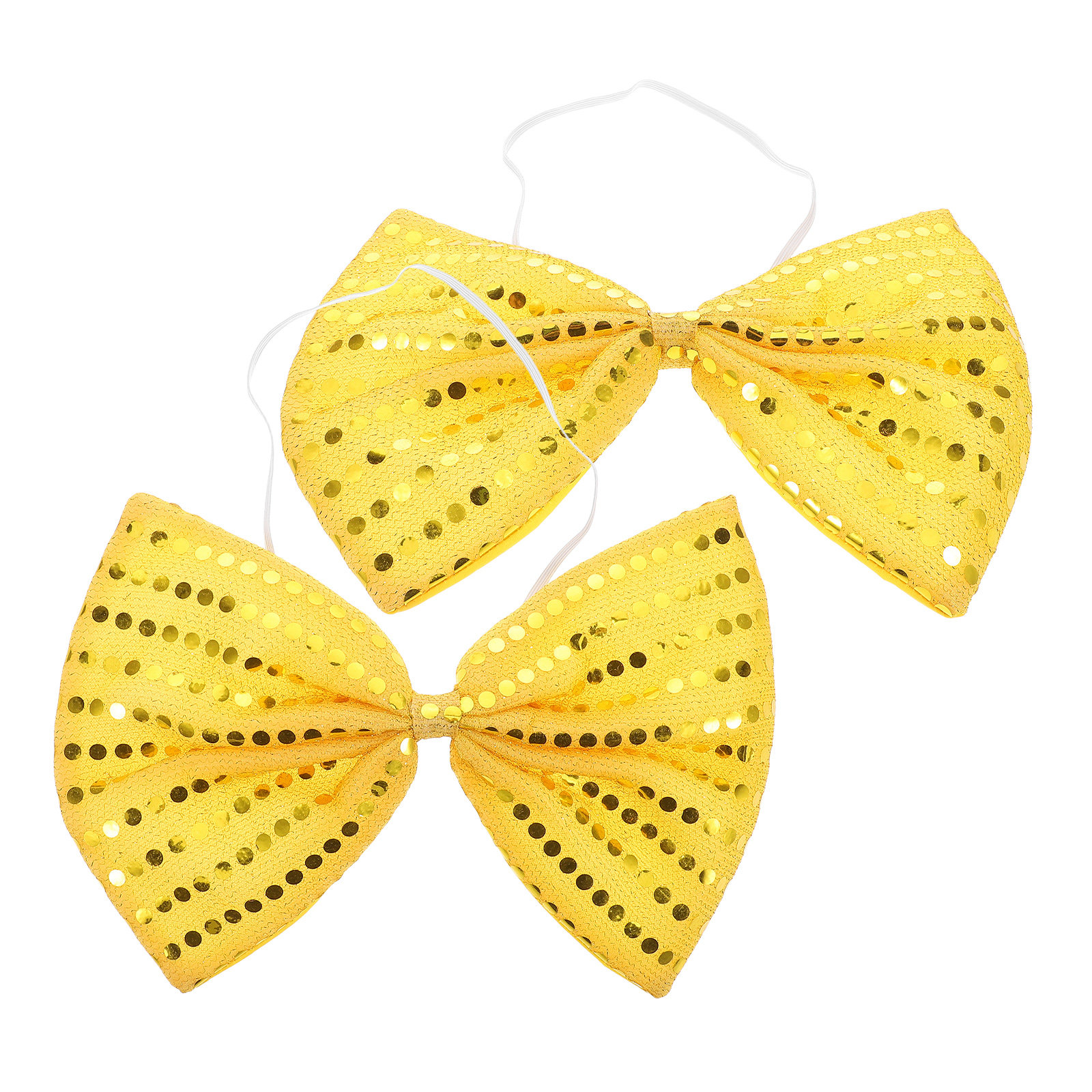2Pcs Large Gold Sequin Bow Tie - Bow Tie Pre Tied 评论和价格