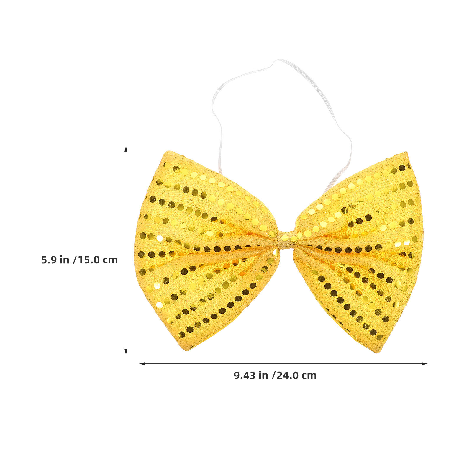 2Pcs Large Gold Sequin Bow Tie - Bow Tie Pre Tied 评论和价格