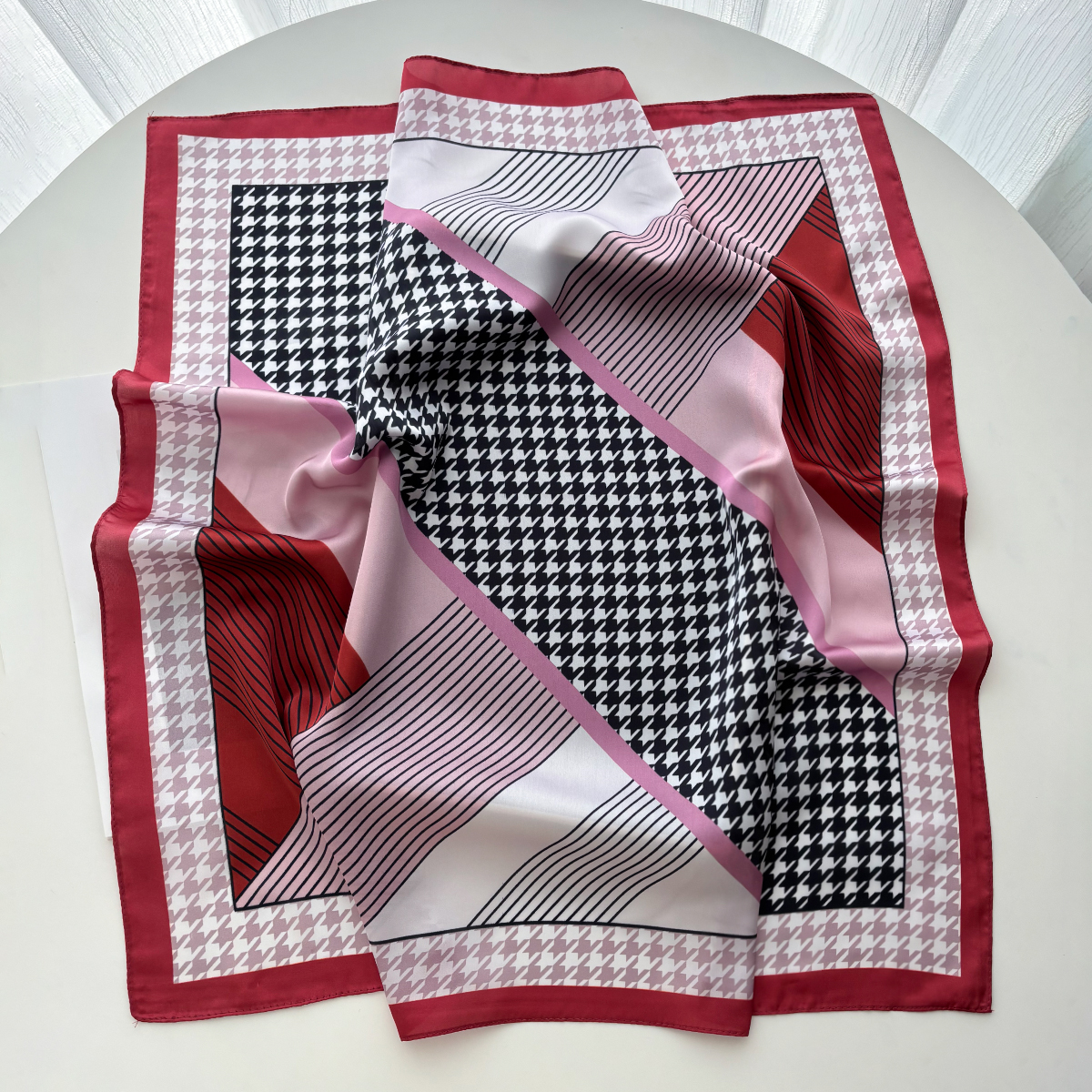 New Printed Square Scarf For W - Silk Neck Scarf 评论和价格
