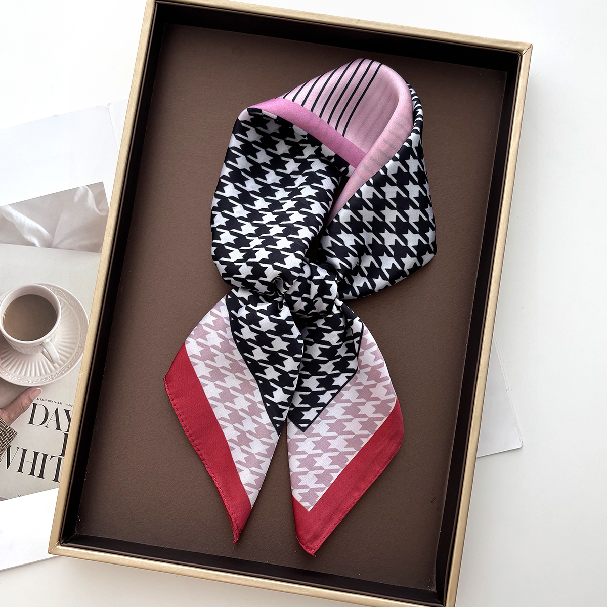 New Printed Square Scarf For W - Silk Neck Scarf 评论和价格