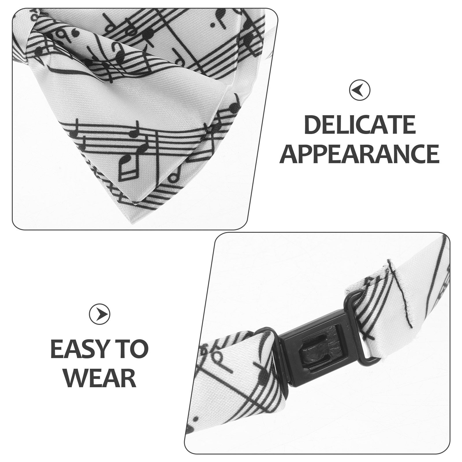 3Pcs Music Bow Tie Set Piano K - Bow Tie Pre Tied 评论和价格