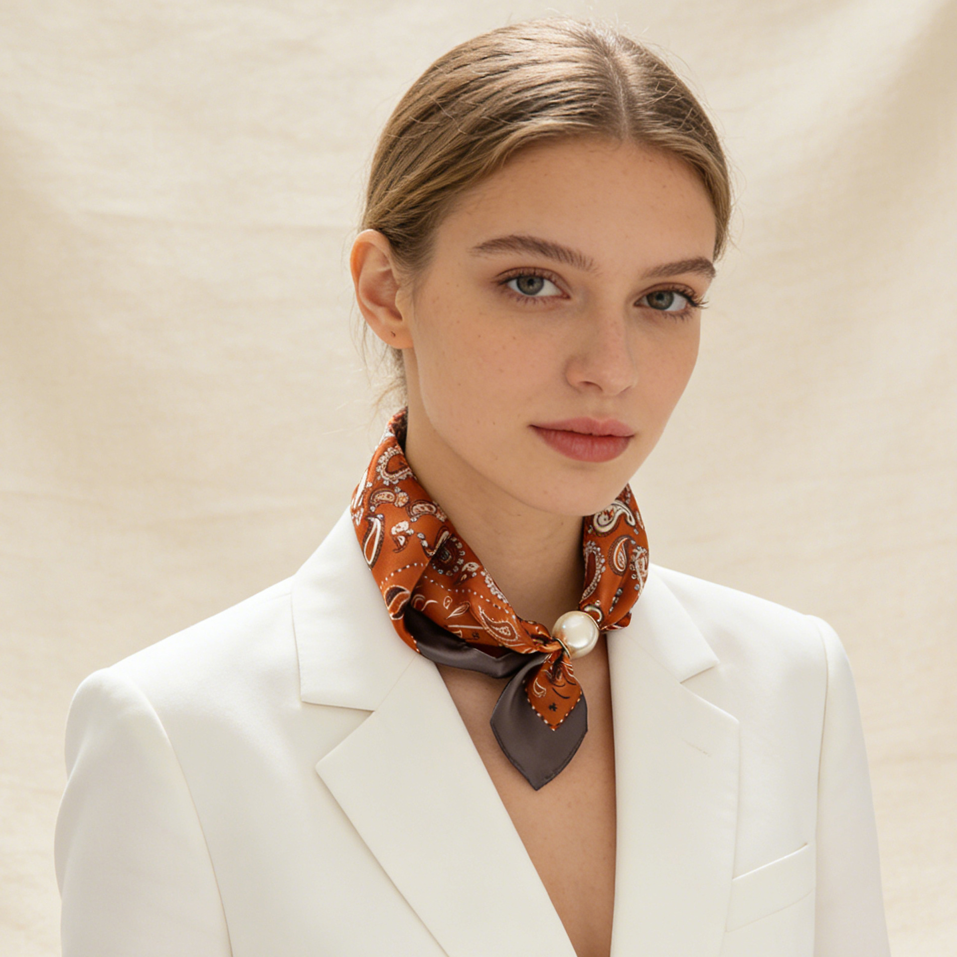 Scarf Chain Silk Lazy Magnetic - Face Scarf Mask 评论和价格
