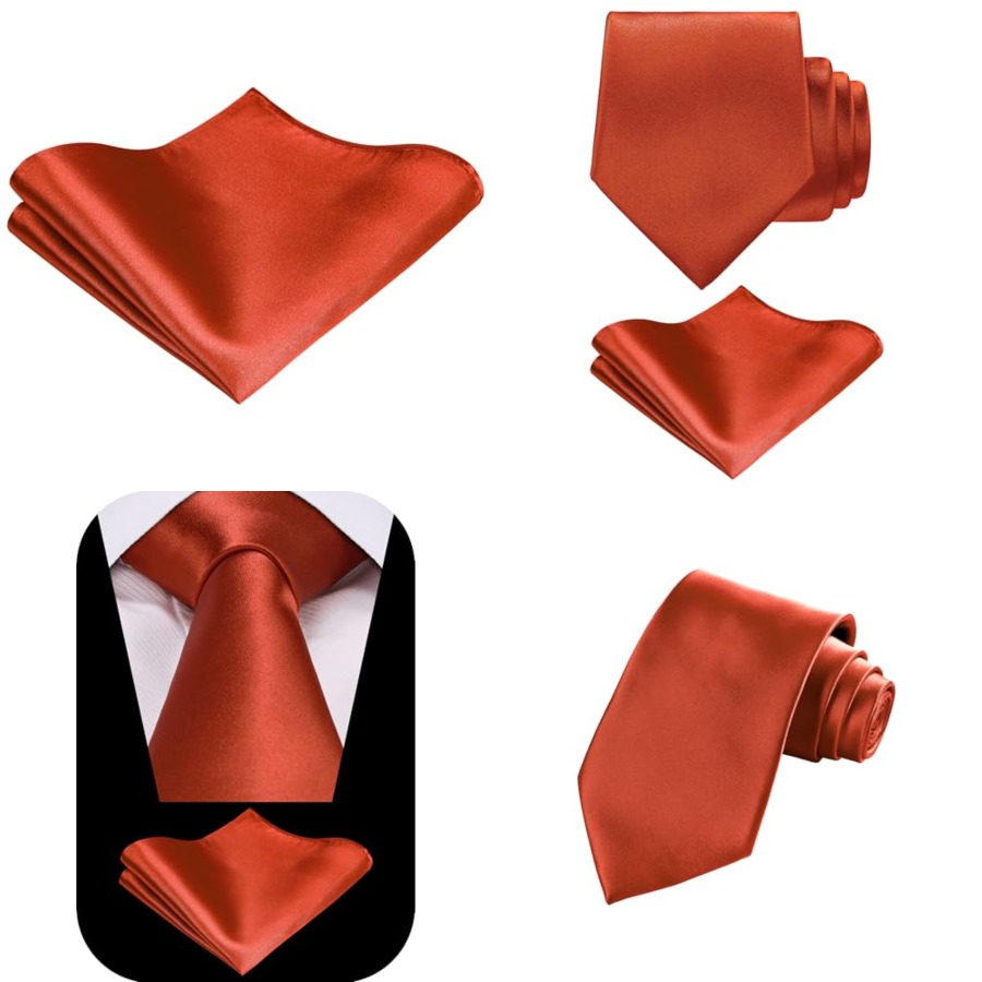 Solid Satin Woven dyed Color F - Pocket Square Set 评论和价格
