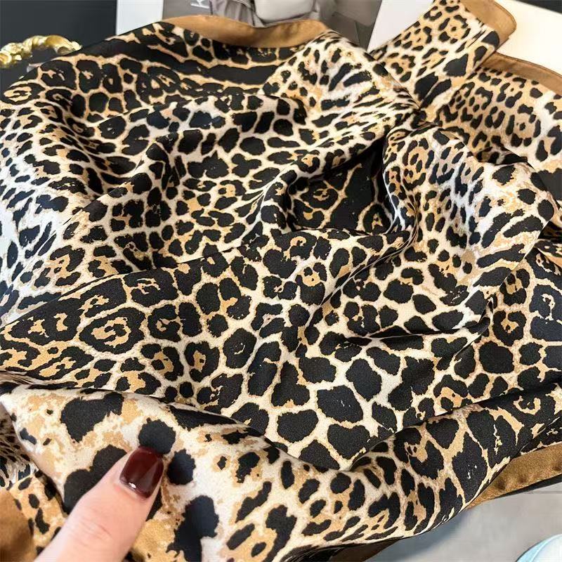 1pc Luxury Brand Leopard Print - Bandana Cotton 评论和价格