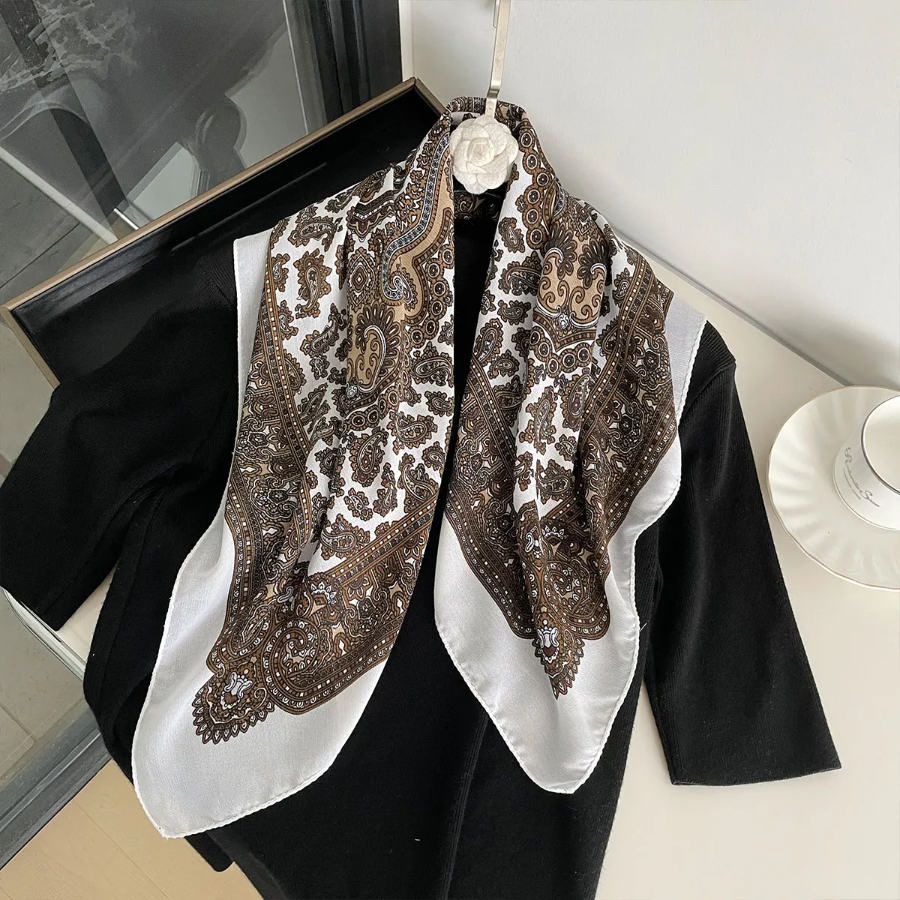 New Fashion 70X70cm Women's Sc - Bandana Cotton 评论和价格