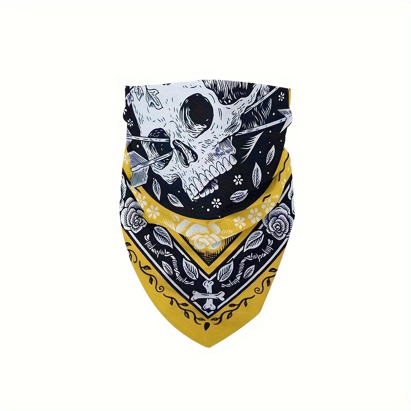 Skull Arrow Retro Headscarf Sq - Bandana Cotton 评论和价格