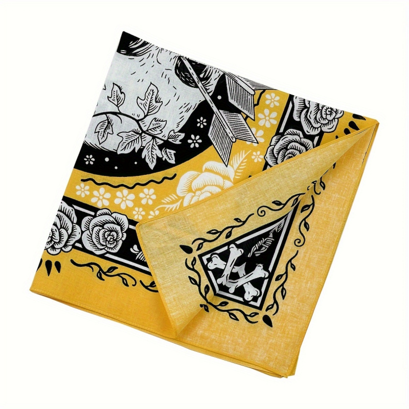 Skull Arrow Retro Headscarf Sq - Bandana Cotton 评论和价格
