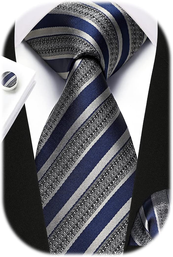 Men's Stripe Tie & Pocket Squa - Handkerchief Cotton Men 评论和价格