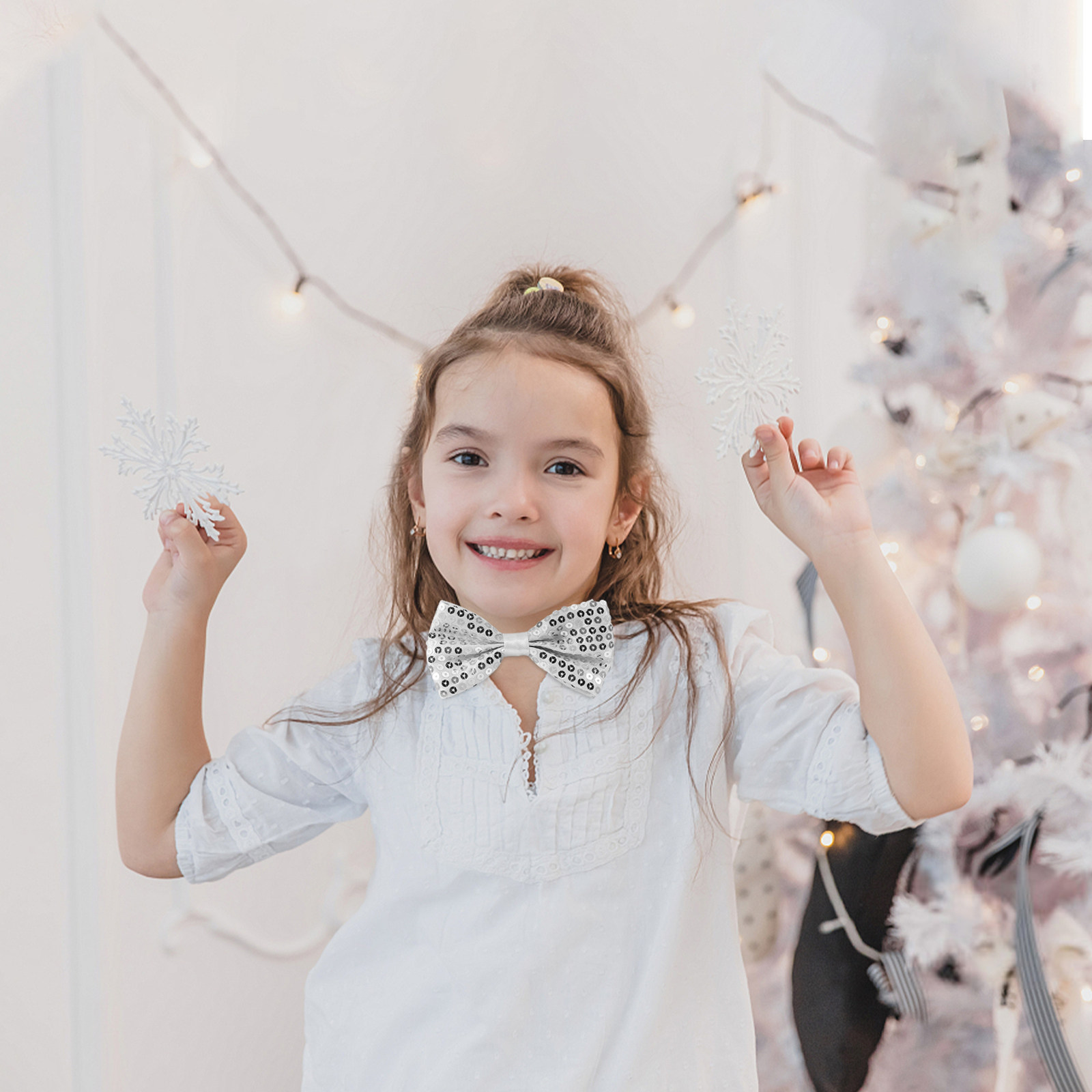 5Pcs Sequin Bow Ties for Kids  - Bow Tie Pre Tied 评论和价格