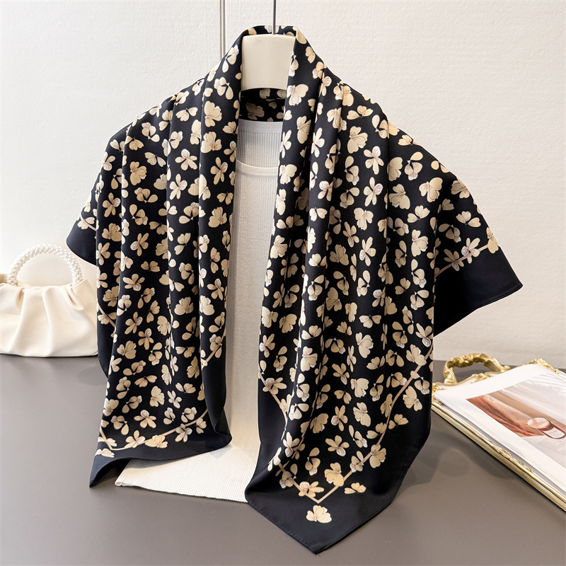 1pcs 90*90cm Floral Printed Co - Bandana Cotton 评论和价格