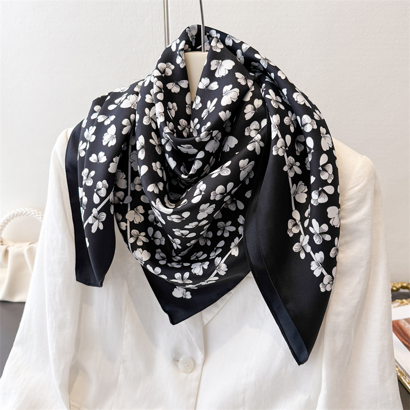 1pcs 90*90cm Floral Printed Co - Bandana Cotton 评论和价格
