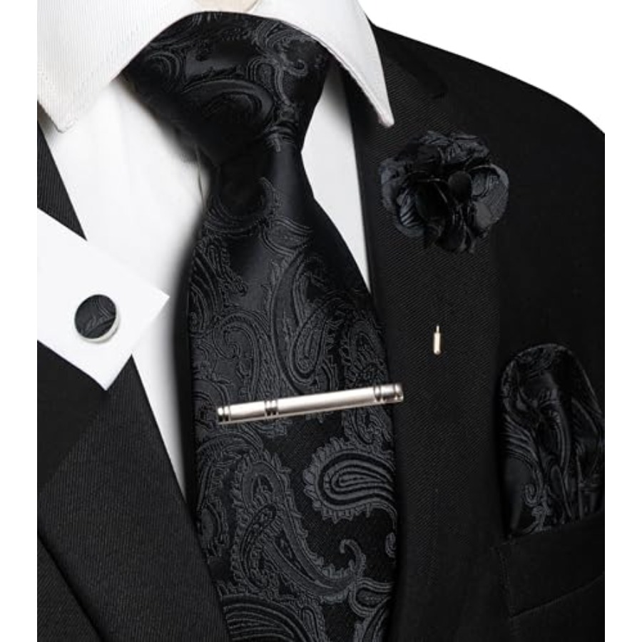 Mens Paisley Tie and Pocket Sq - Pocket Square Set 评论和价格