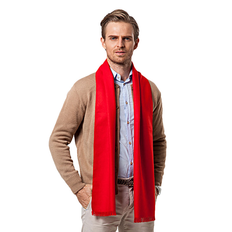 Fashion Winter Solid Color Men - Muffler Men Wool 评论和价格