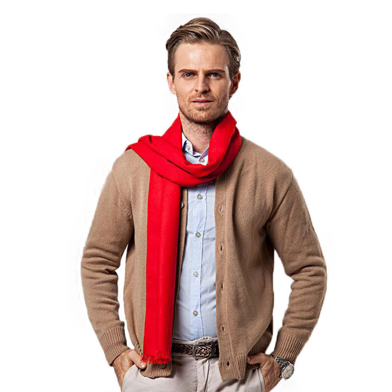 Fashion Winter Solid Color Men - Muffler Men Wool 评论和价格