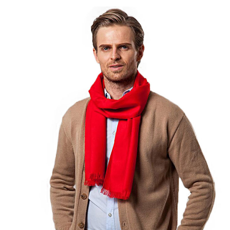 Fashion Winter Solid Color Men - Muffler Men Wool 评论和价格