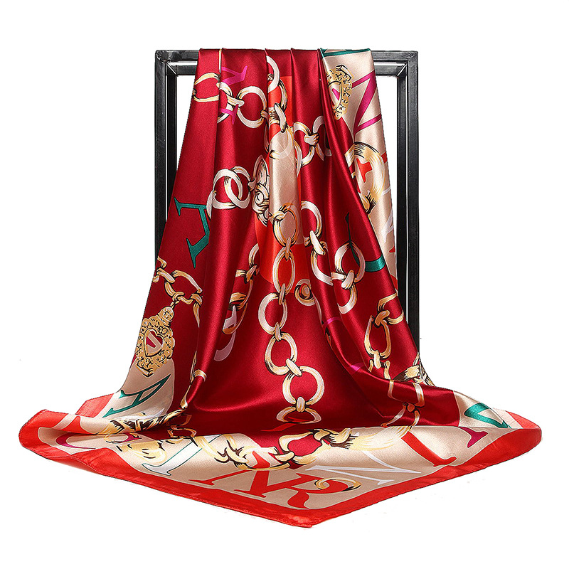 90*90cm Ladies Silk Scarf Band - Scarf Silk Square 评论和价格