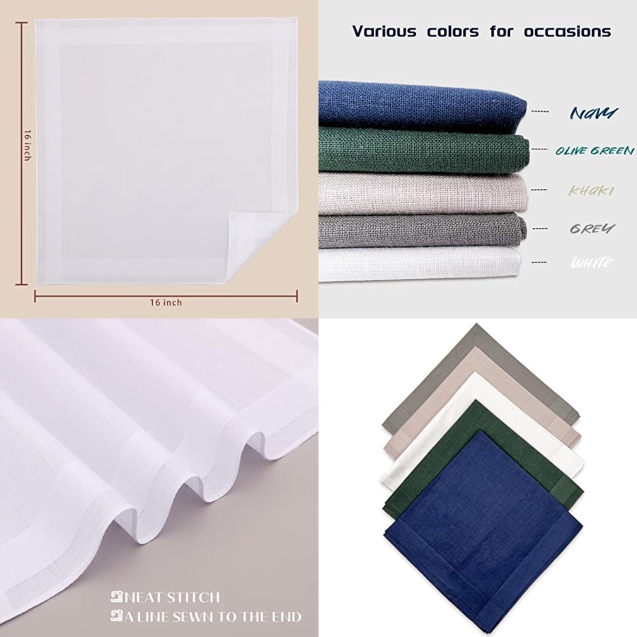 Men's Cotton Handkerchiefs, As - Handkerchief Cotton Men 评论和价格