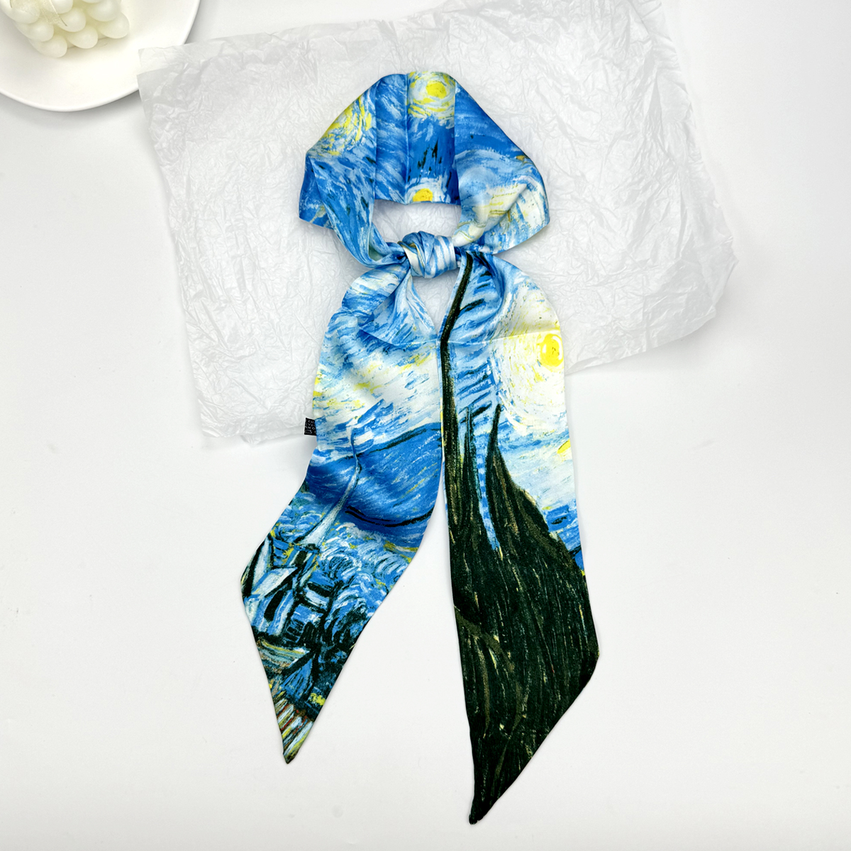 New Ribbon Silk Long Scarf Wom - Silk Neck Scarf 评论和价格