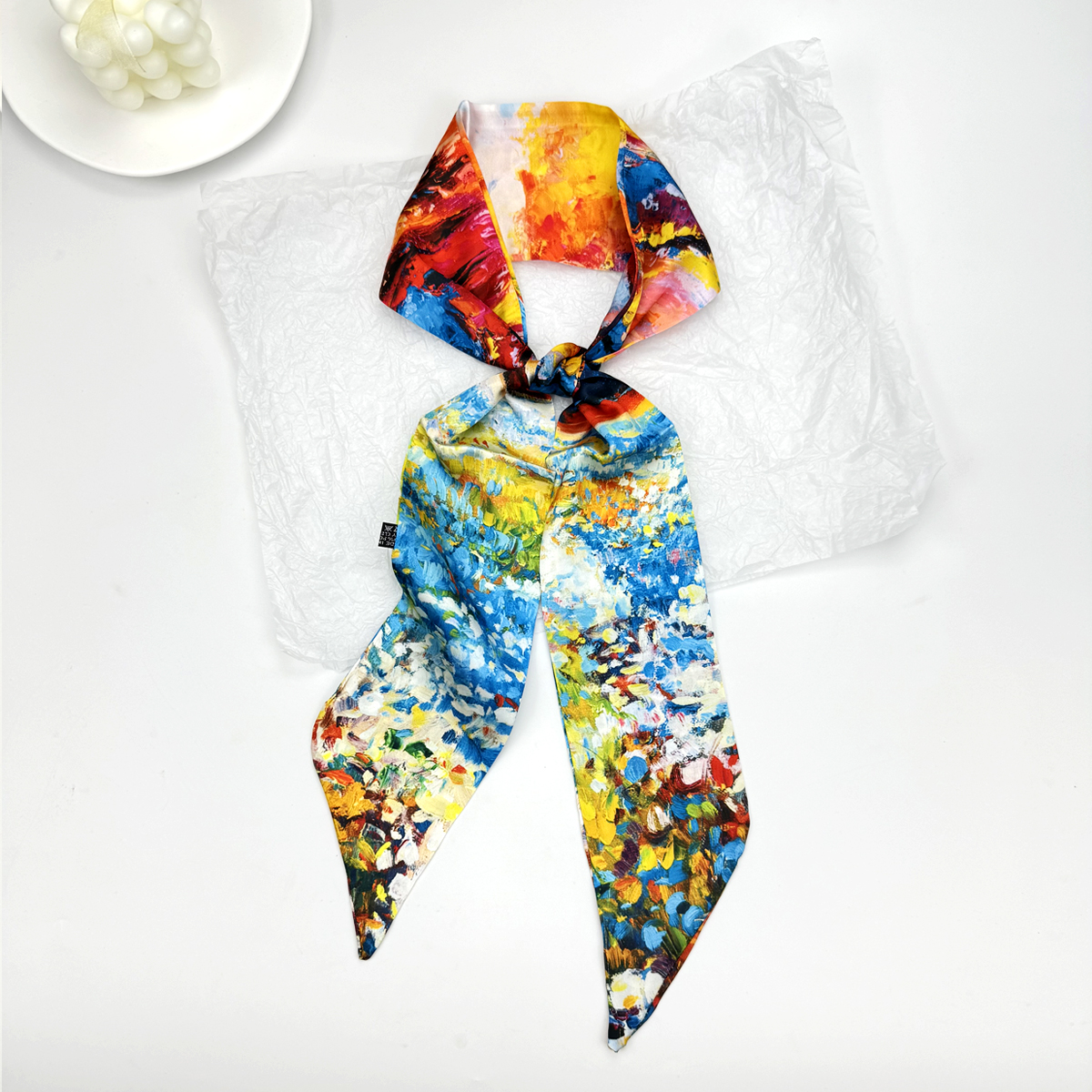 New Ribbon Silk Long Scarf Wom - Silk Neck Scarf 评论和价格
