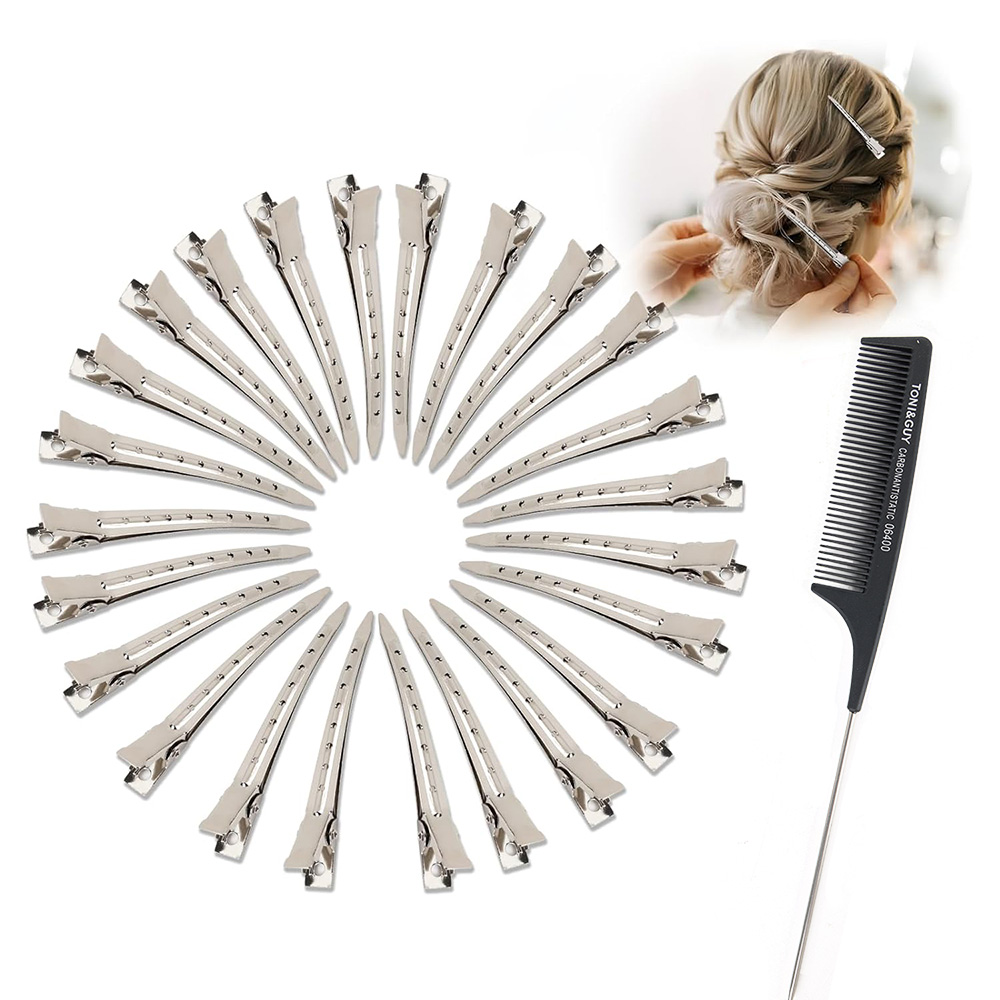 24pcs Silver Hair Clips For St - Tie Clip Silver 评论和价格