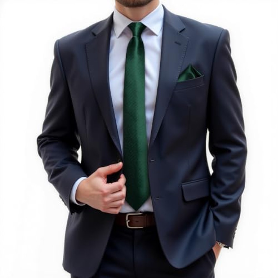 Silk Zipper Ties for Men,Paisl - Pocket Square Set 评论和价格