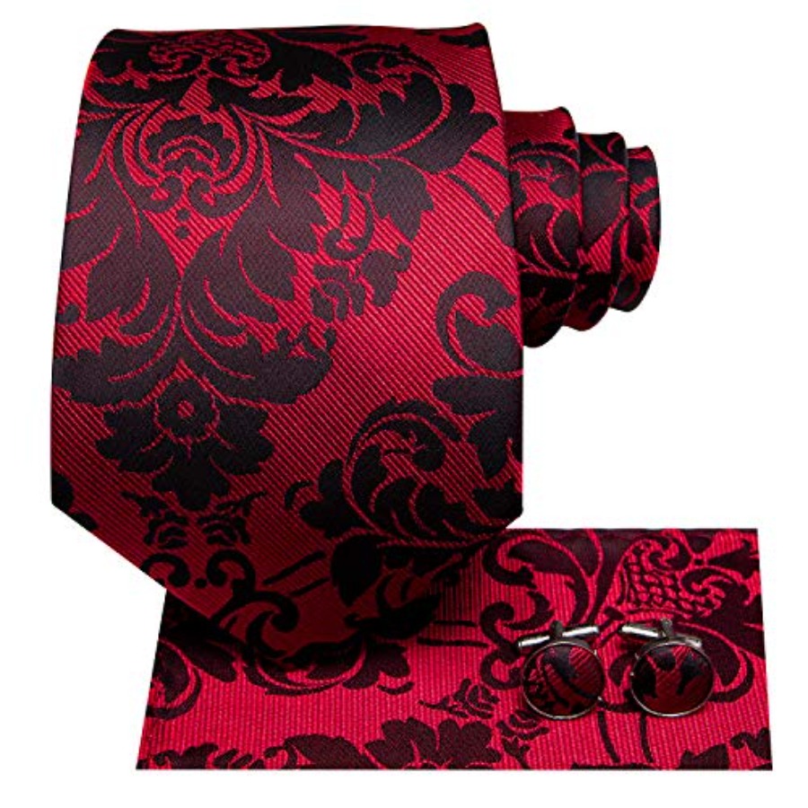 Silk Ties for Men Plaid Paisle - Pocket Square Set 评论和价格