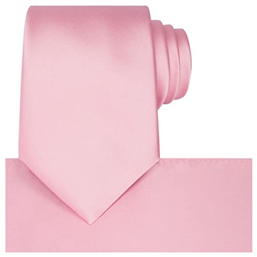 Satin Tie Set Solid Ties Mens  - Pocket Square Set 评论和价格