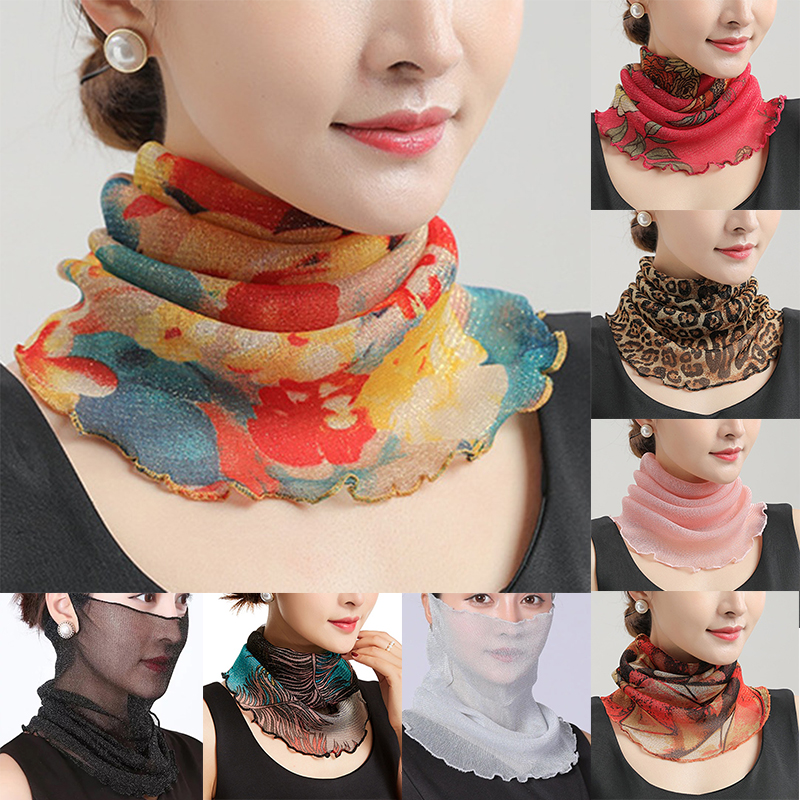 Spring Summer Chiffon Neck Col - Ascot Neck Scarf 评论和价格