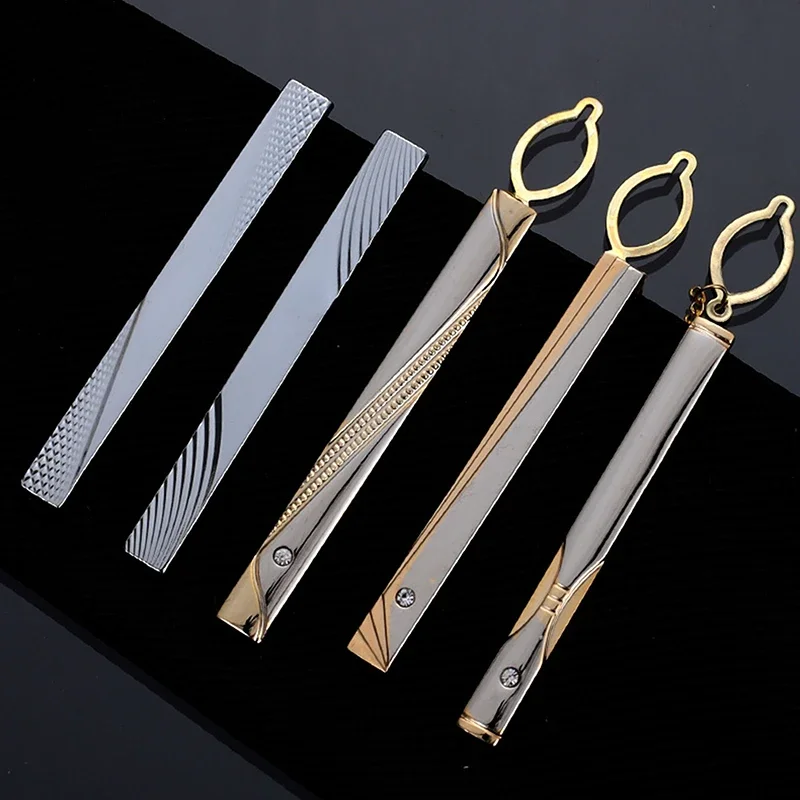 Men Metal Simple Necktie Buckl - Tie Clip Silver 评论和价格