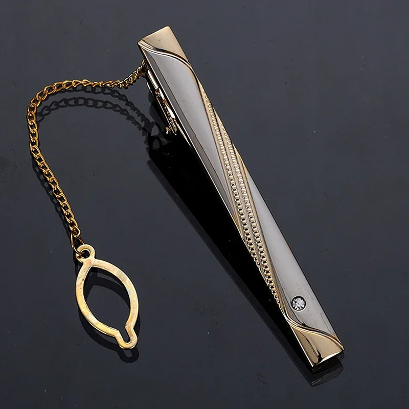 Men Metal Simple Necktie Buckl - Tie Clip Silver 评论和价格