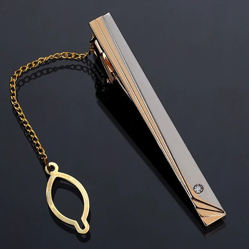 Men Metal Simple Necktie Buckl - Tie Clip Silver 评论和价格