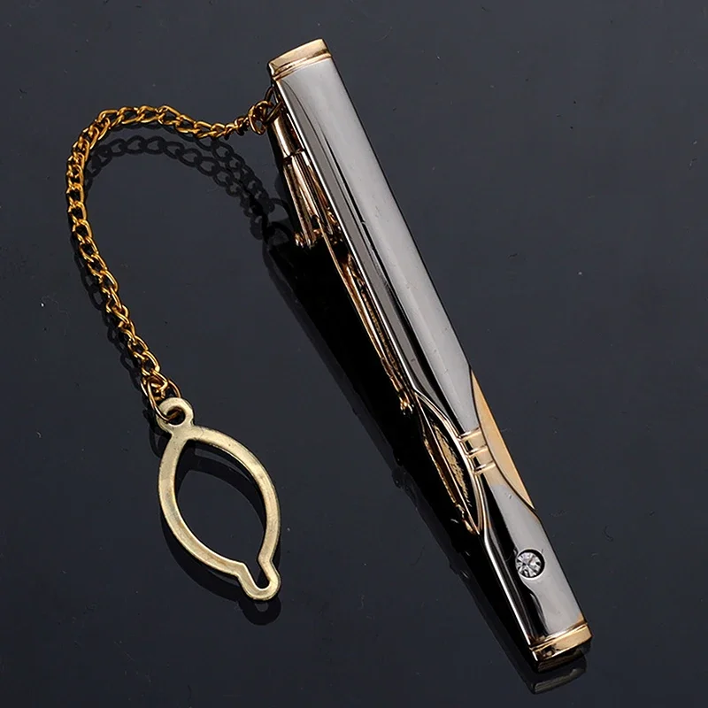 Men Metal Simple Necktie Buckl - Tie Clip Silver 评论和价格