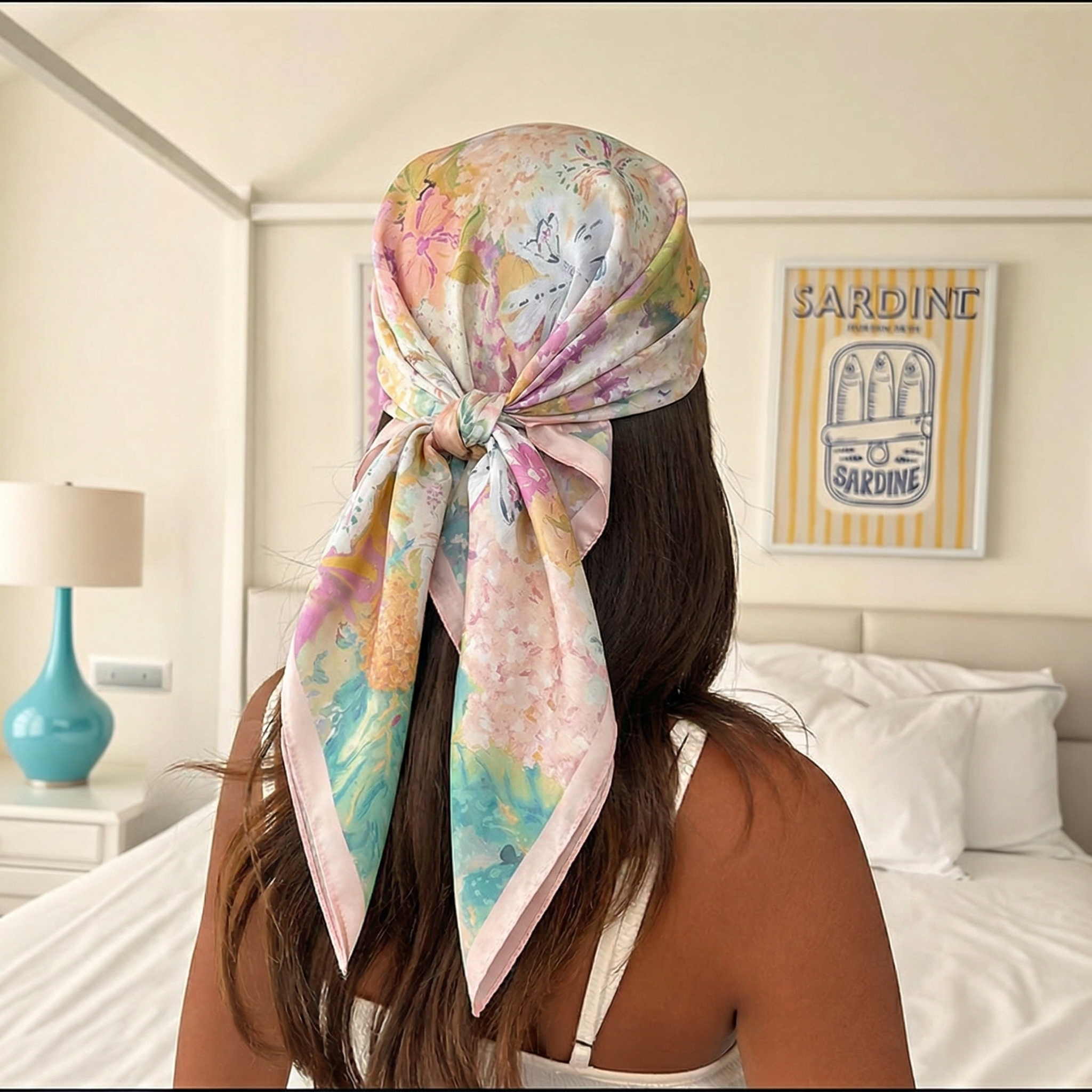 70*70cm Square Silk Scarf for  - Silk Neck Scarf 评论和价格
