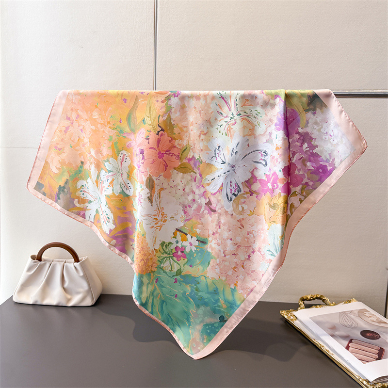 70*70cm Square Silk Scarf for  - Silk Neck Scarf 评论和价格